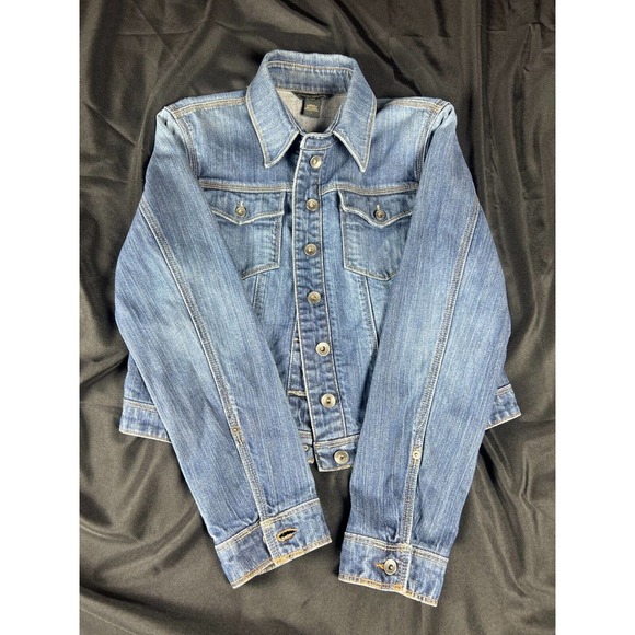 Banana Republic Blue Jean/Denim jacket women's Large - Picture 1 of 6